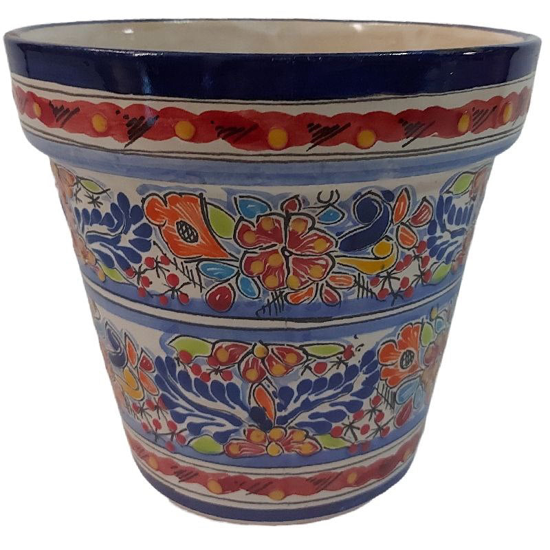 Maceta De Talavera Artesanal Grande 23 Cm Alta Calidad