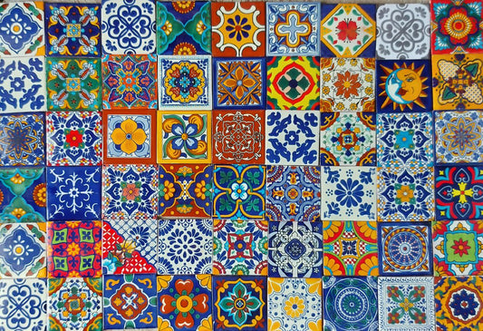 Azulejo De Talavera 5x5 Cm Diferentes Colores 20 Piezas Confeti - ENVIO GRATIS!!