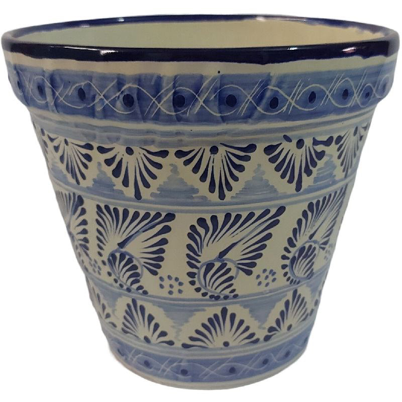 Maceta De Talavera Artesanal Grande 23 Cm Alta Calidad