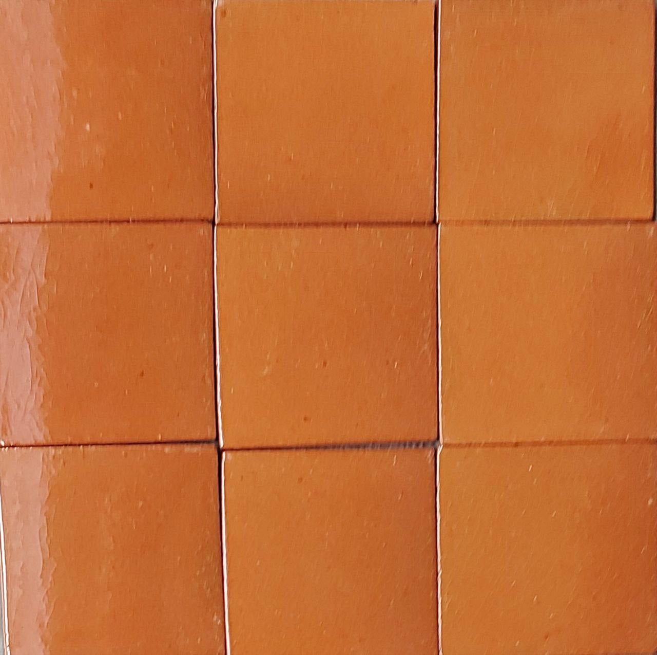 45 Piezas Azulejo De Talavera 10x10 Cm Color Terracota Liso - ENVIO GRATIS!