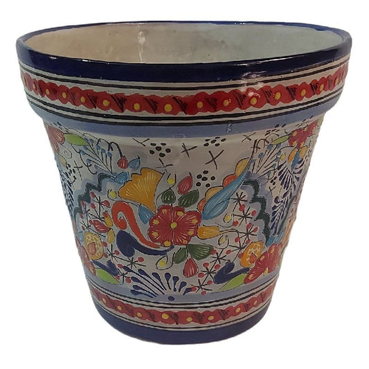 Maceta De Talavera Artesanal Grande 25 Cm Alta Calidad