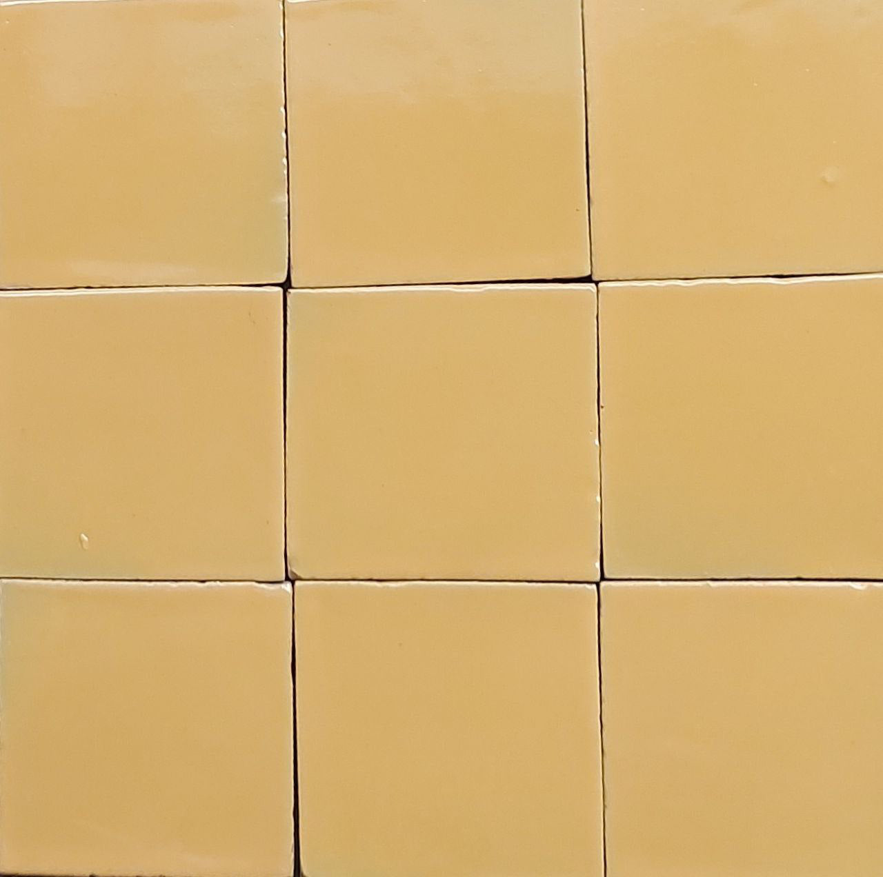 45 Piezas Azulejo De Talavera 10x10 Cm Color Amarillo Liso - ENVIO GRATIS!