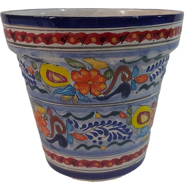 Maceta De Talavera Artesanal Grande 23 Cm Alta Calidad